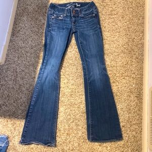 Blue boot cut American eagle jeans